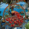GKA XL Sonnenfänger roter Pfau 20 cm Buntglas Lichtfänger Produktbild-Vorschau 3