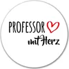 Huuraa Aufkleber Professor mit Herz 10cm rund Sticker Produktbild-Vorschau 1
