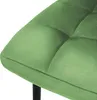 A close-up view of a green upholstered chair seat, showing the tufted pattern and stitching. Produktbild-Vorschau