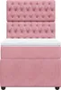 vidaXL Boxspringbett mit Matratze Rosa 90x200 cm Samt Produktbild-Vorschau 6