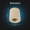 Ledvion spot LED en saillie beige rond douille GU10 sans Voir les images du produit 8