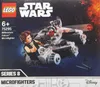The image shows the packaging of a LEGO Star Wars Millennium Falcon Microfighter set, featuring Han Solo. Podgląd zdjęcia produktu