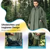 Ponchos,Wasserdicht Regenponcho mit Reißverschluss für Produktbild-Vorschau 5