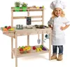 COSTWAY Cucina da esterno per bambini, cucina in legno con Anteprima dell’immagine prodotto 1