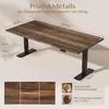 Product details of a desk with dimensions and material information. Produktbild-Vorschau