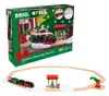 Juego de tren navideño con locomotora de vapor que funciona Vista previa de la imagen del producto 3