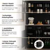 A product image with text overlays describing features of a kitchen cabinet. Anteprima dell’immagine prodotto