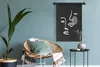 MuchoWow® Wandteppich Wandbehang Illustration - Gesicht - Produktbild-Vorschau 5