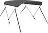 A dark gray boat bimini top with a silver metal frame, shown against a white background. Náhľad obrázku produktu