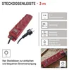 Steckdosenleiste  3 m / 4 Steckdosen / Schalter / rot / Gummi-Neopren / 1,5 m2 Produktbild-Vorschau