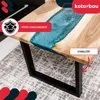 KOTARBAU® Sada 2 ks kovových nohou ke stolu, černé, 40 x 50 Náhled obrázku produktu 4