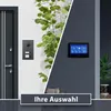 A split image showing two different options for a door intercom system, with text overlay at the bottom. Produktbild-Vorschau