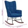 dkd-home-decor Schaukelstuhl 61 x 78 x 98 cm Blau Samt mit Produktbild-Vorschau 9