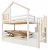 Łóżko piętrowe 90 x 200 cm z litego drewna sosnowego, łóżko Podgląd zdjęcia produktu 10