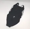 adidas Damen Mid 3 Stripes Badeanzügo SchwarzWeiß 38 Produktbild-Vorschau 6