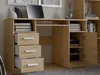 PC-Schreibtisch mit Schubladen und Schrank BELLUNO – Eiche, Produktbild-Vorschau 4