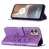 Moto G32 Pouzdro, Motýlí Reliéf Flip Kožené Pouzdro s Náhled obrázku produktu 2