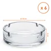 Posacenere in vetro rotondo 10 cm - 6 pezzi - Posacenere da Anteprima dell’immagine prodotto 3