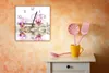Wanduhr Alu-Dibond 30x30cm Uhr Alubild Rosa Orchidee Produktbild-Vorschau 2