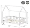 ML-Design Kinderbett 70x140cm mit Rausfallschutz, Dach & Produktbild-Vorschau 7