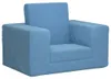 vidaXL Rozkladacia pohovka pre deti Blue Soft Plush Náhľad obrázku produktu 8