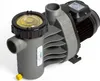 A gray and black water pump with a yellow filter basket and a yellow drain plug, set against a white background. Produktbild-Vorschau
