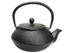 A black cast iron teapot with a textured surface and a curved handle, shown against a white background. Podgląd zdjęcia produktu