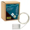 A product box for LED micro fairy lights, with the lights and battery pack shown separately. Produktbild-Vorschau