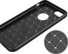The inside of a black phone case with a geometric pattern is shown. Produktbild-Vorschau