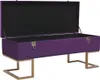 vidaXL Bank mit Staufach 105 cm Lila Samt Produktbild-Vorschau 1