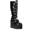 SWING-815 Damen Boots von DemoniaCult, Schwarz Lack , EU Produktbild-Vorschau 1