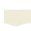 A close-up of a cream-colored awning valance with a subtle striped pattern. Voir les images du produit