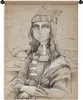 MuchoWow® Wandteppich Wandbehang Illustration der Mona Lisa Produktbild-Vorschau 1