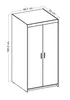 AX LIVING Armoire en chene Lefkas Storicos 2P 89,7 cm, 2 Voir les images du produit 4