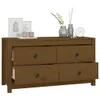 vidaXL Beistellschrank Honigbraun 100x40x54 cm Massivholz Produktbild-Vorschau 8