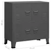 Aufbewahrungstruhe Industrial Anthrazit 75x40x80 cm Stahl Produktbild-Vorschau 7