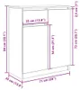 vidaXL Sideboard mit Schublade Weiß 71x35x84 cm Produktbild-Vorschau 8