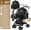 LOVPET® Hundewagen 2in1 Hundebuggy Hundebox Transporttasche Produktbild-Vorschau 2
