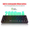 A keyboard with large text highlighting its battery capacity. Produktbild-Vorschau