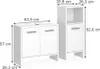 Vicco Badezimmermöbel-Set Karli, 2 Teile, Weiß Produktbild-Vorschau 3
