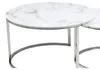 Lot de 2 tables gigognes ATLANTA rondes en métal et verre Voir les images du produit 5