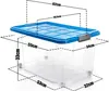 BigDean 4 Stück 60 L Aufbewahrungsbox mit Deckel groß Produktbild-Vorschau 3