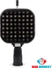 A black electronic device with multiple circular elements on its surface, attached to a black handle, isolated on a white background. A logo is visible in the bottom right corner. Anteprima dell’immagine prodotto