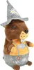 A plush toy marmot wearing traditional Bavarian clothing, including a hat and suspenders. Produktbild-Vorschau