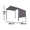 Stahl Pavillon Überdachung Gartenlaube Bacliff 3 m x 3 m x Produktbild-Vorschau 1