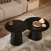 Bronx71 Couchtisch Set Ash rund Ø50 / 62 cm Eiche schwarz Produktbild-Vorschau 8