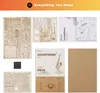 A collage of images showing the components and packaging of a 3D wooden puzzle saxophone. Podgląd zdjęcia produktu