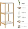 Étagère en bambou 3 niveaux Meuble de rangement avec Voir les images du produit 3