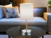 Lampe de table JERRY 1 flamme Chrome Abat-jour en tissu Voir les images du produit 4