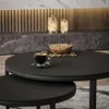 Runder Couchtisch CIRI SLIM 2in1 Schwarz Matt Produktbild-Vorschau 5
